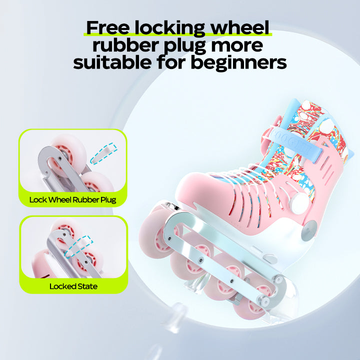 Free lock wheel rubber plug
