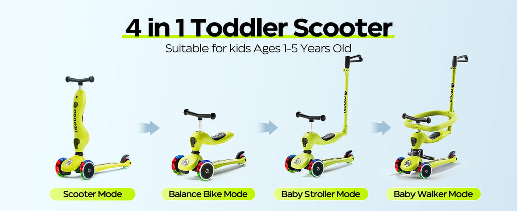 Cooghi V4 Pro 4-in-1 scooter for kids
