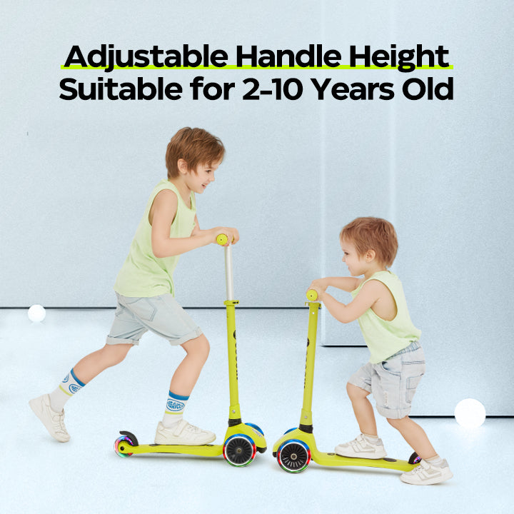 The handle height of V1 Pro kids 3 wheel scooter can be adjusted freely