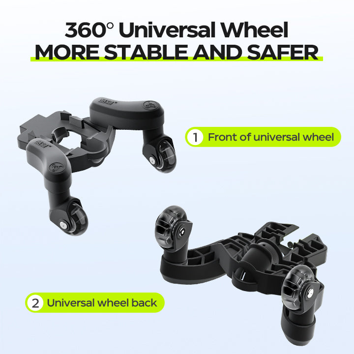 The top and bottom of 360° universal wheels