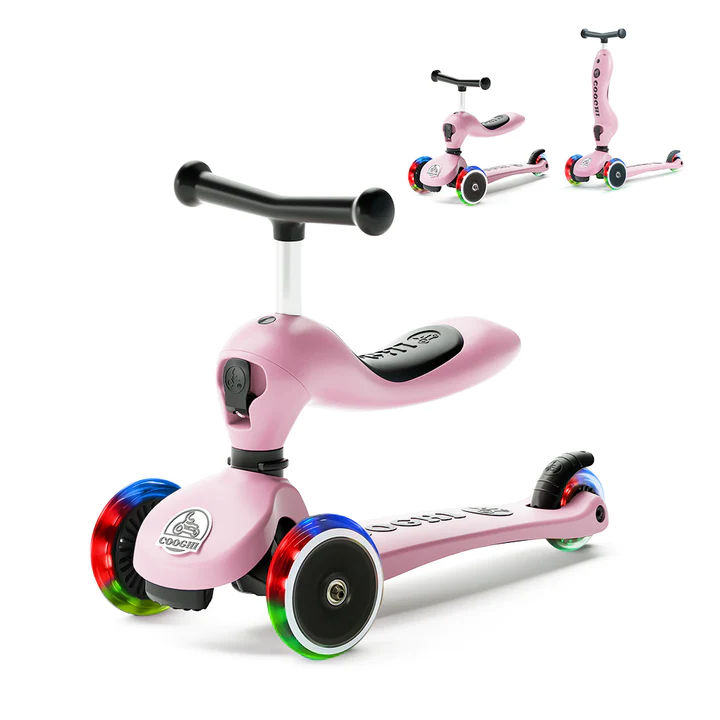 Scoot & Ride 2-in-1 Bike & Kick Scooter for Children Ages 1-5 (Pink) 
