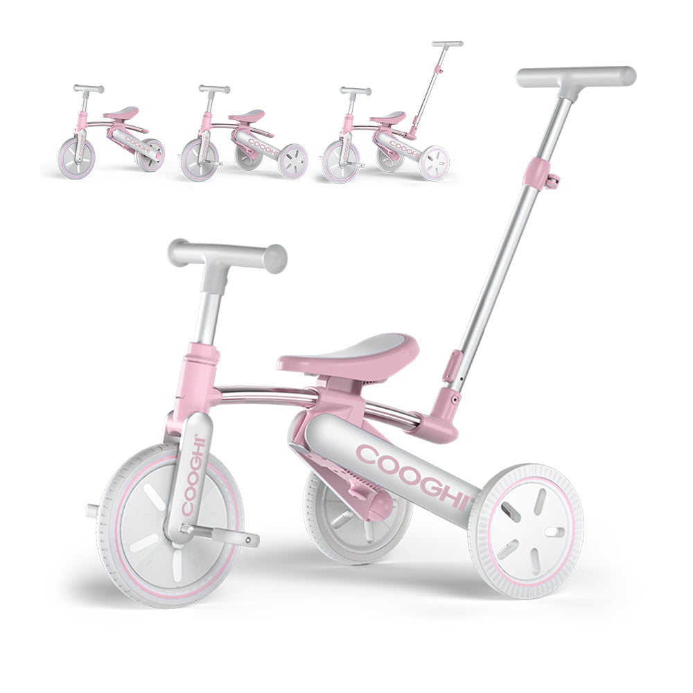 Cooghi K3 tricycle stroller has three modes: balance bike,riding and push