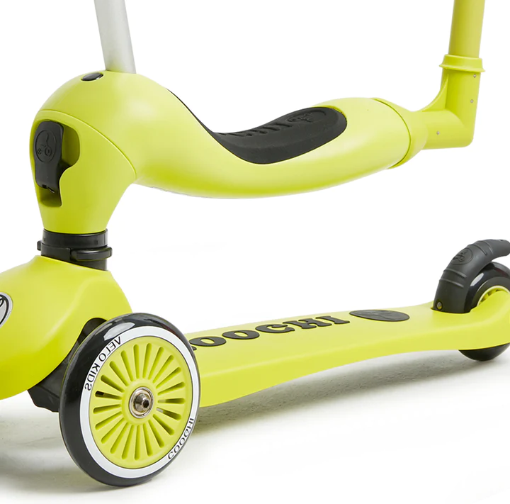 Cooghi V3 classic kick scooter saddle seat and standing pedal